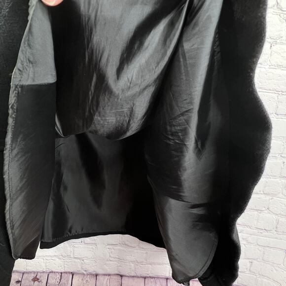 CHAPS Black Wool Blend A-Line Skirt 12 Side Zip Lined Classic Modest Religious - Picture 5 of 8